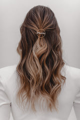 Companion | Moderner Runder Haarclip mit Süßwasserperlen