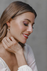 Katrien | Moderne Kurze Braut Ohrringe Brautschmuck