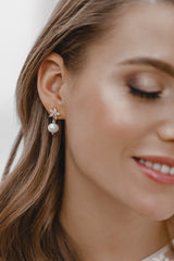 Blooming Beauty | Brautschmuck Perlenohrringe Kristallstecker