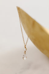 Cupid | Kristall Tropfen Halskette Brautschmuck