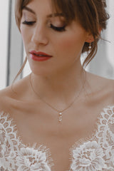 Cupid | Kristall Tropfen Halskette Brautschmuck