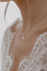 Cupid | Kristall Tropfen Halskette Brautschmuck