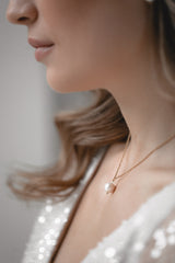 BLOOMING BEAUTY | Braut-Halskette mit Perle und Kristall