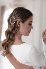 INFINITY | Großer Haarclip mit Kristallen