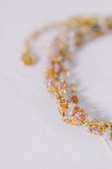 Multicolor Chameleon | Korund Wickelarmband und Halskette