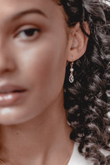 Silver Wedding | Brautschmuck Ohrringe mit Kristalltropfen