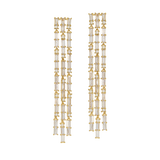 Bravura | Lange Elegante Kristallohrringe mit Perlen