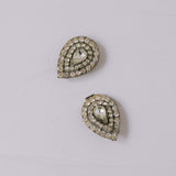 Vintage Doppel-Brosche 1940er | Kristall-Strass Schnalle
