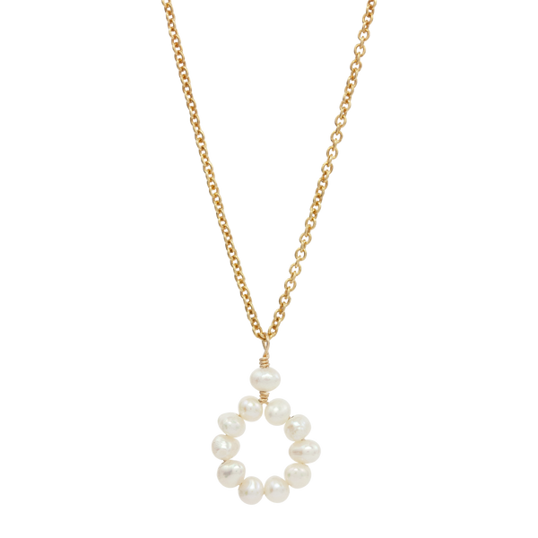 Circle of Love | Braut-Halskette mit kleinen Perlen