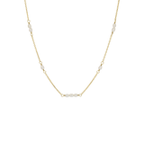 Celine | zarte Braut Halskette mit kleinen Perlen