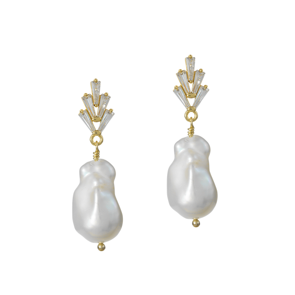 Heart's Desire | Baroque Perlen Kristall Ohrringe