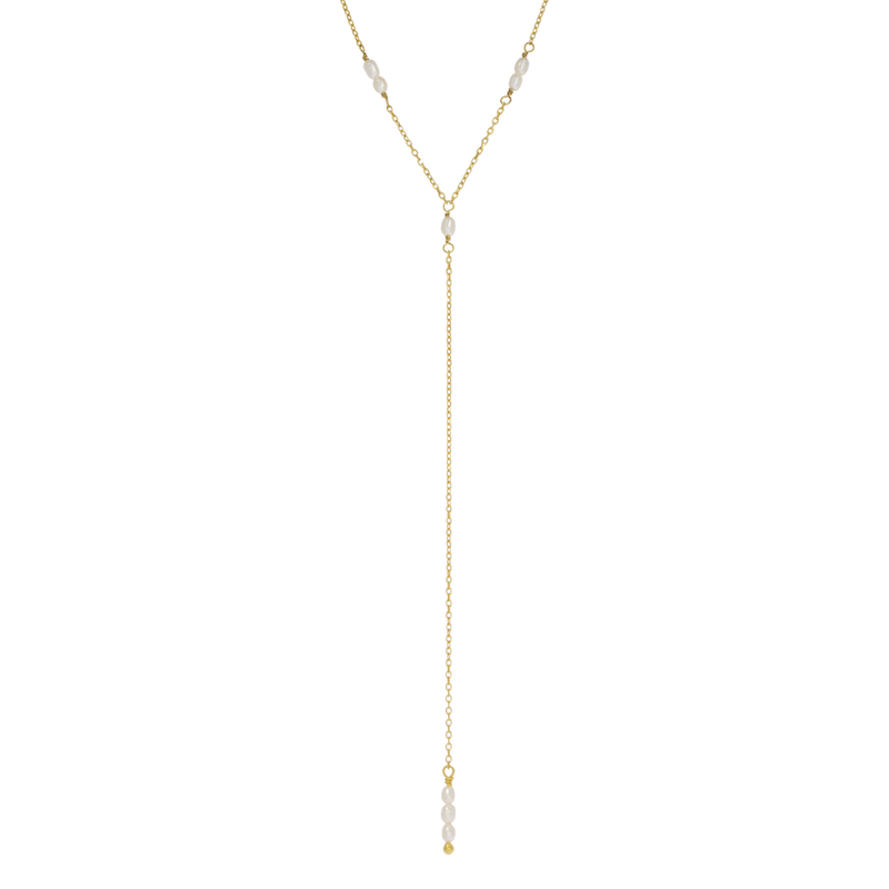 Lorelei | Elegante Rückenkette mit Perlen