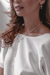 Tie The Knot | Braut Rückenkette mit Perlen und Kristallen