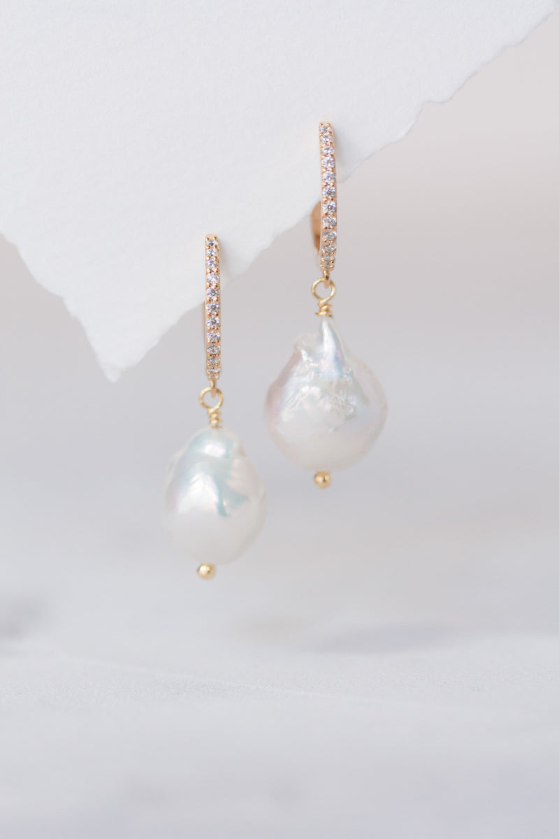Dew-Fresh | Ohrringe mit Baroque-Perlen