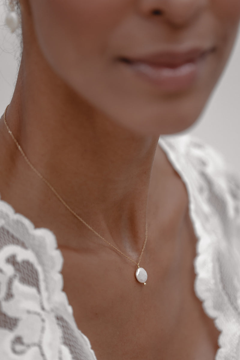Evermore | Halskette mit rundem Perlenanhänger
