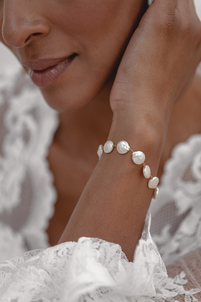 Alliance | Perlenarmband mit runden Perlen für die Hochzeit