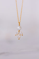 Juvelan zierliche Braut Halskete mit Kristallen und Perlen Simply Delightful-2