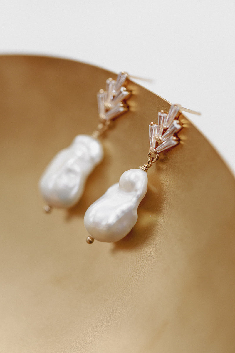 Heart's Desire | Baroque Perlen Kristall Ohrringe