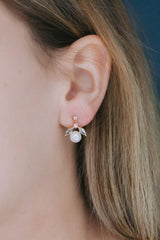 Mint Pearls | Ohrringe mit grünen Amethysten und Süßwasserperlen