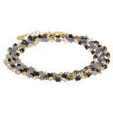 Sapphire Blue Chameleon | Saphir Wickelarmband und Halskette